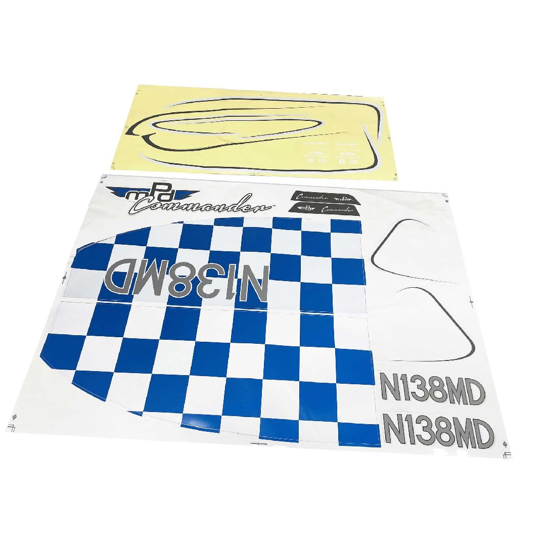 E-Flite Decal sheet: Commander mPd 1.4m