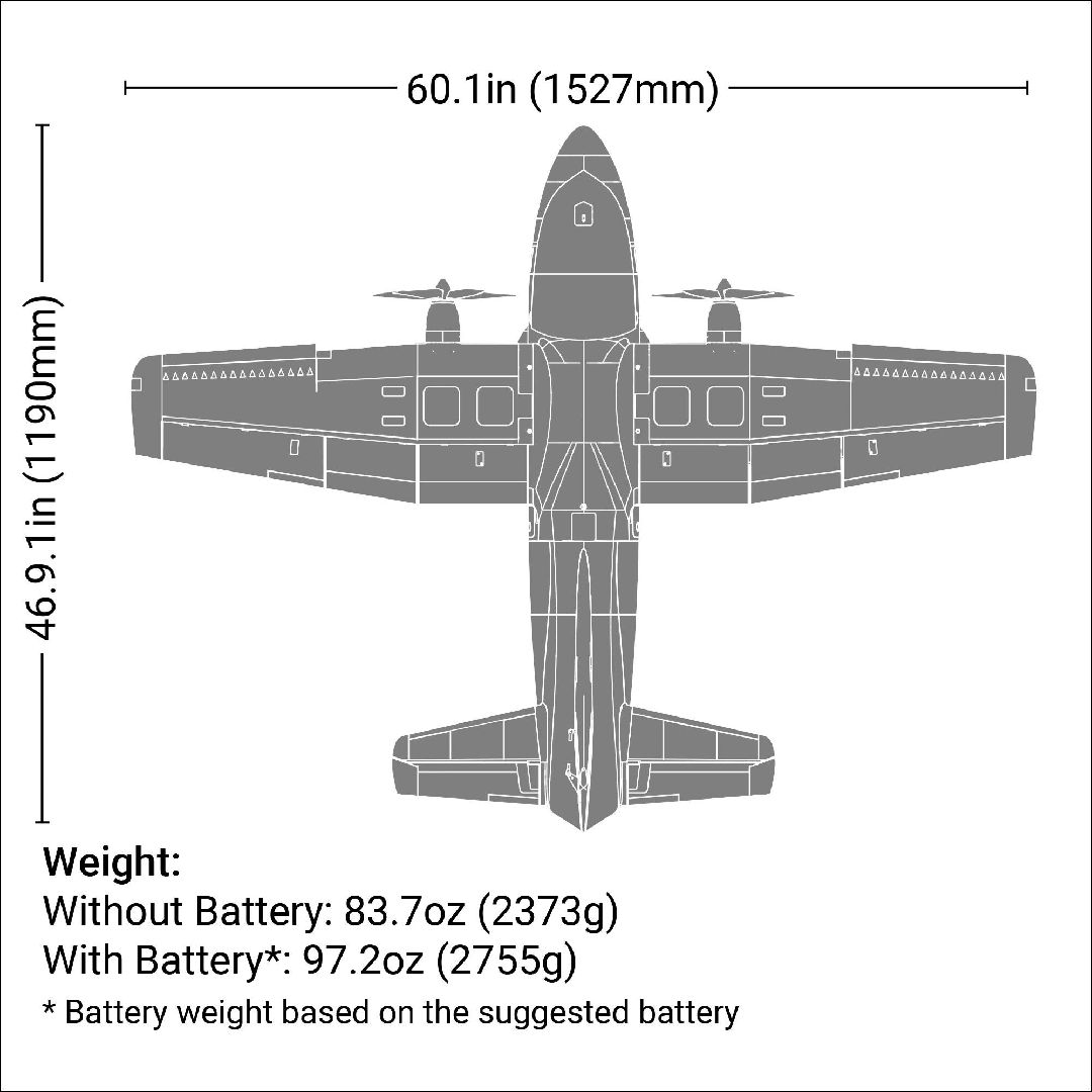 E-Flite EC-1500 Twin 1.5m PNP