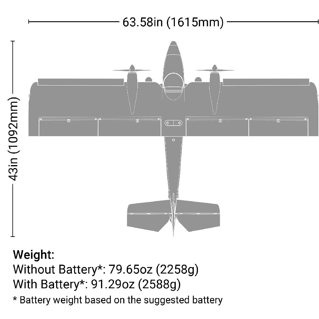 E-Flite Twin Timber 1.6m BNF-B
