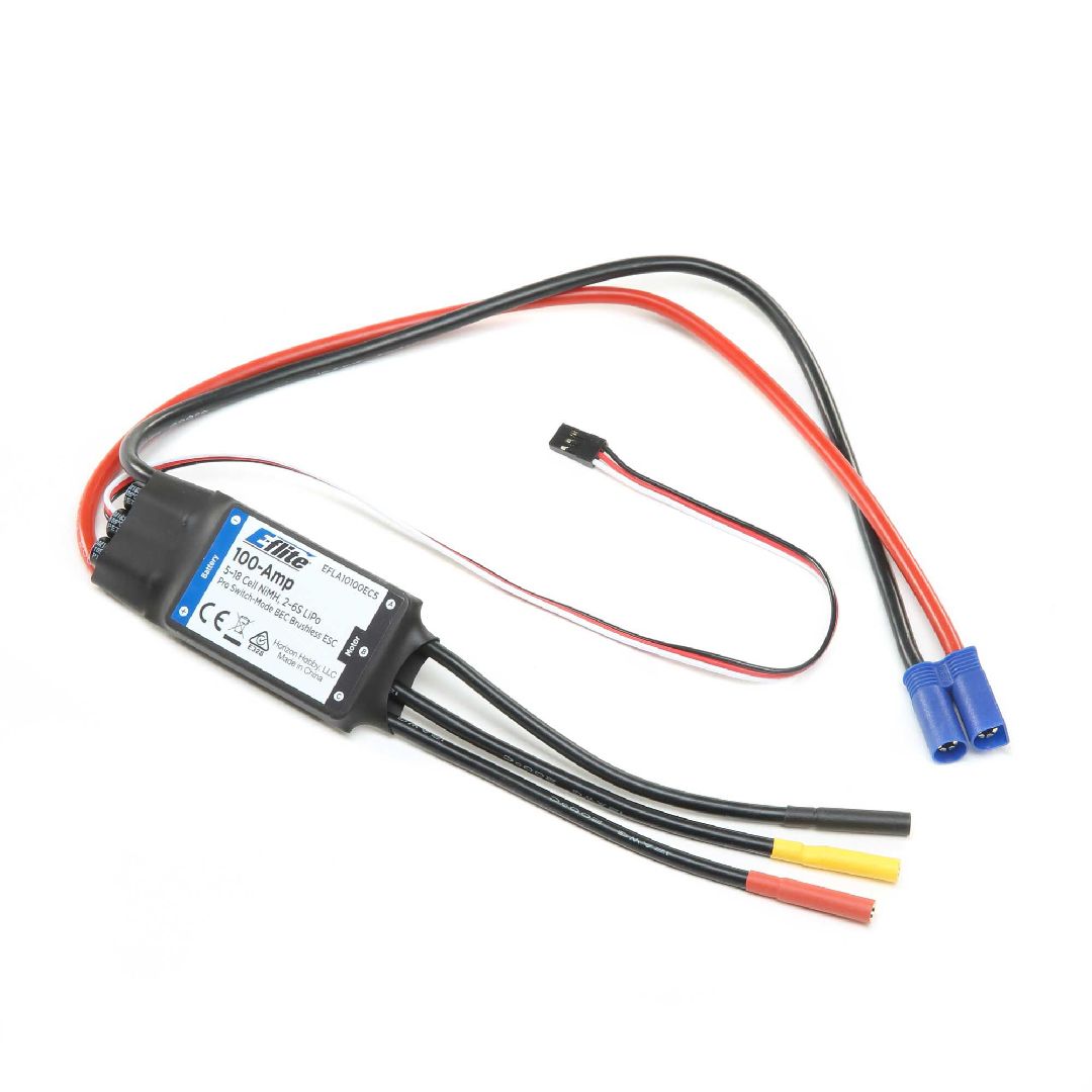 E-Flite ESC: 100-Amp Pro Switch-Mode 5A BEC Brushless ESC-