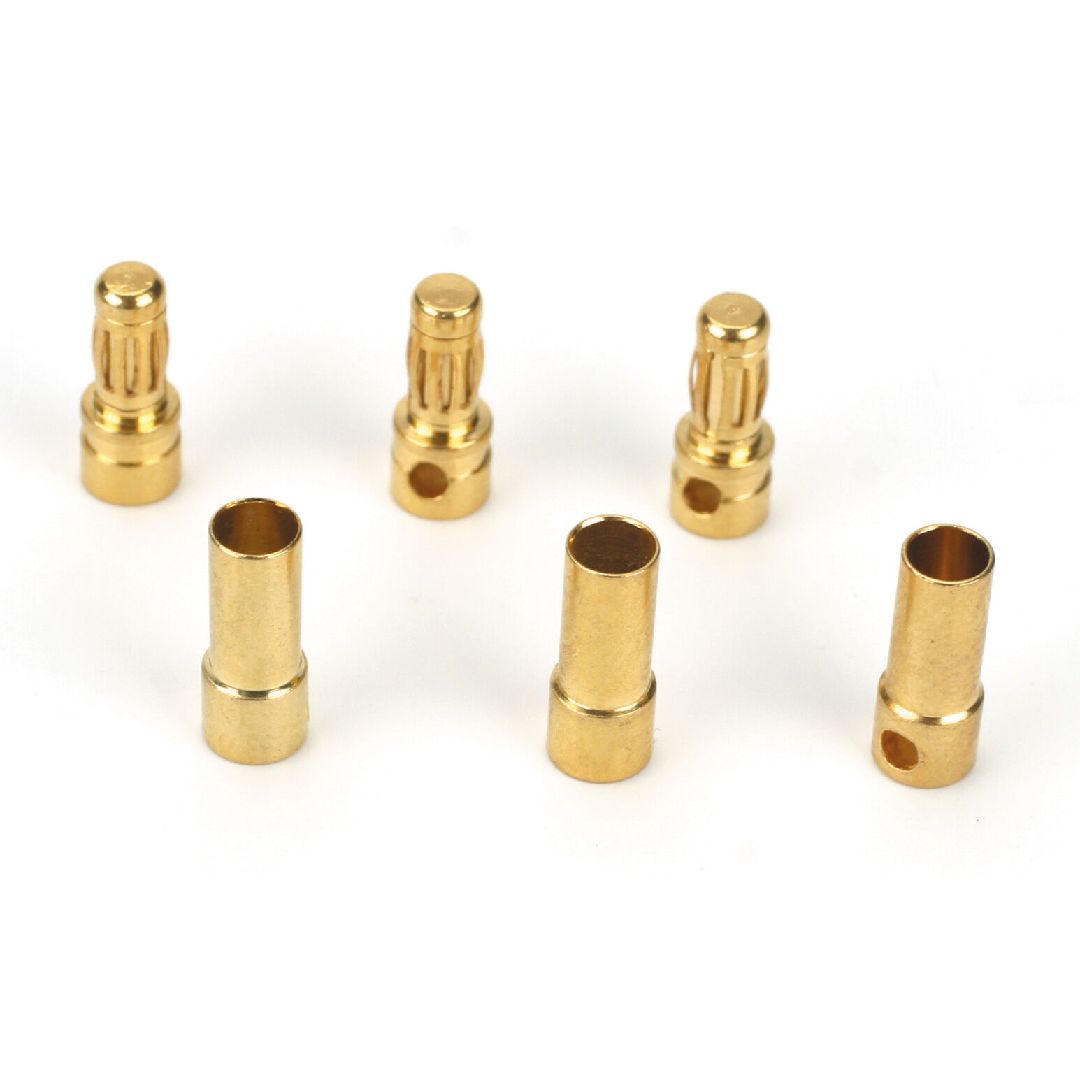 E-Flite Gold Bullet Connector Set,3.5mm (3)