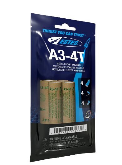 Estes Rockets A3-4T (4 ea) - Bagged