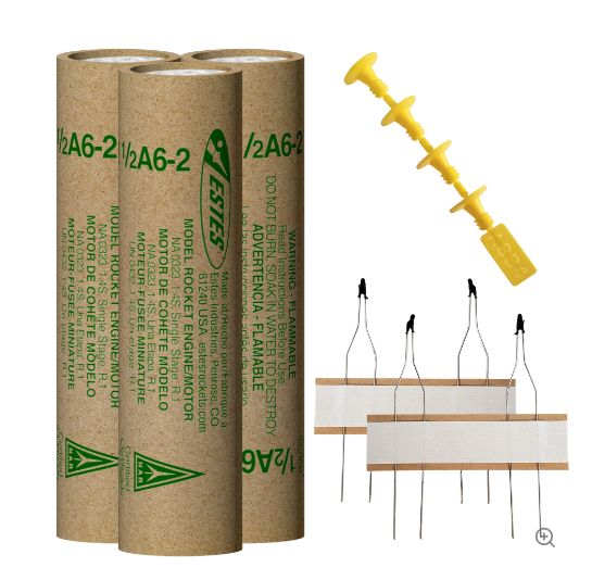 Estes Rockets 1/2A6-2 (3 ea) - Bagged