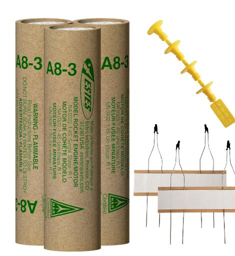 Estes Rockets A8-3 (3 ea) - Bagged