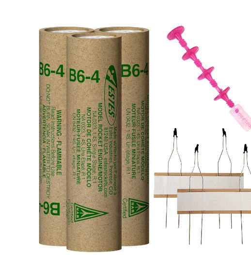 Estes Rockets B6-4 (3 ea) - Bagged