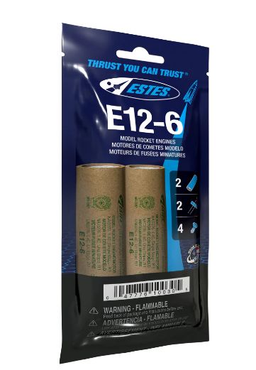 Estes Rockets E12-6 (2 ea) - Bagged