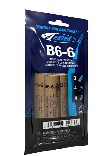 Estes Rockets B6-6 (3 ea) - Bagged