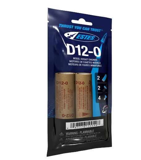 Estes Rockets D12-0 (2 ea) - Bagged