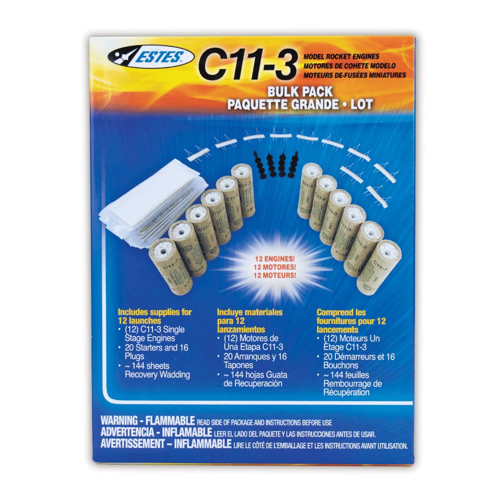 Estes Rockets C11-3 Engines (12 pk) (English Only)