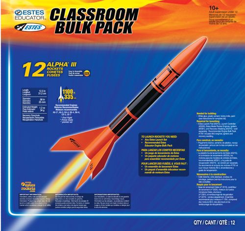 Estes Rockets Alpha III (12 pk) (English Only) - Beginner - Click Image to Close