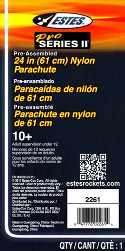 Estes Rockets 24" Nylon Parachute - Click Image to Close