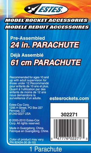 Estes Rockets 24" Parachute - Click Image to Close