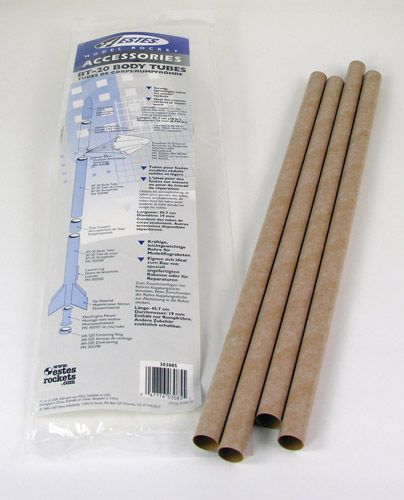 Estes Rockets BT-20 Body Tube (4 pk) - Click Image to Close