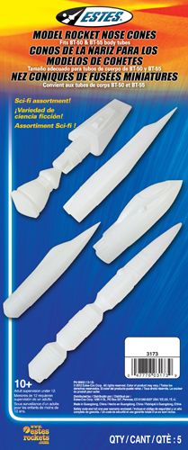 Estes Rockets Sci-Fi Nose Cone Asst. (5 pc) - Click Image to Close