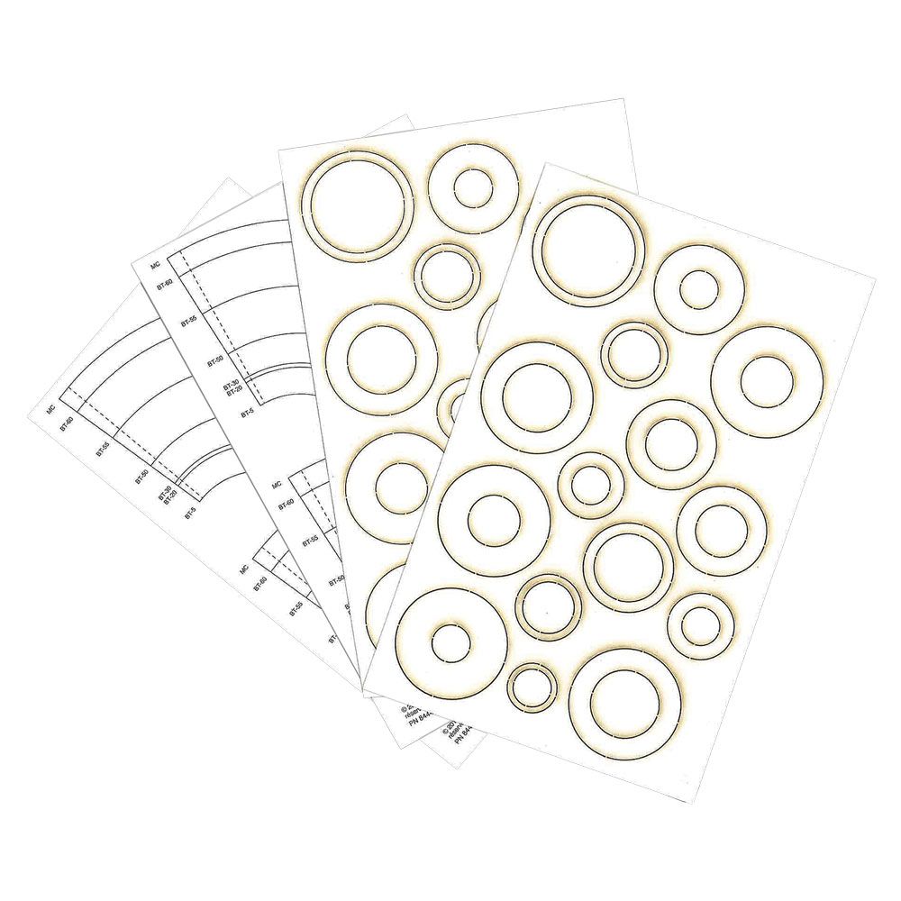 Estes Rockets Laser Cut Centering Rings and Paper Adapters (4 p