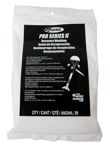 Estes Rockets Pro Series II Recovery Wadding (39 sheets) - Click Image to Close