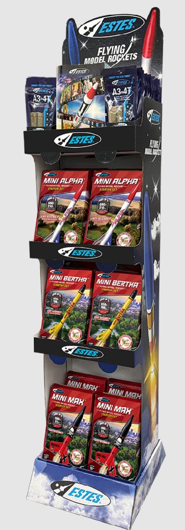Estes Rockets Mini Pop Starter Set Display