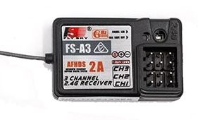 Flysky FS-A3 2.4Ghz 3 Channel Receiver - Compatible with iT3B, iT3C, FS-GT5 and FX-i6X Transmitters