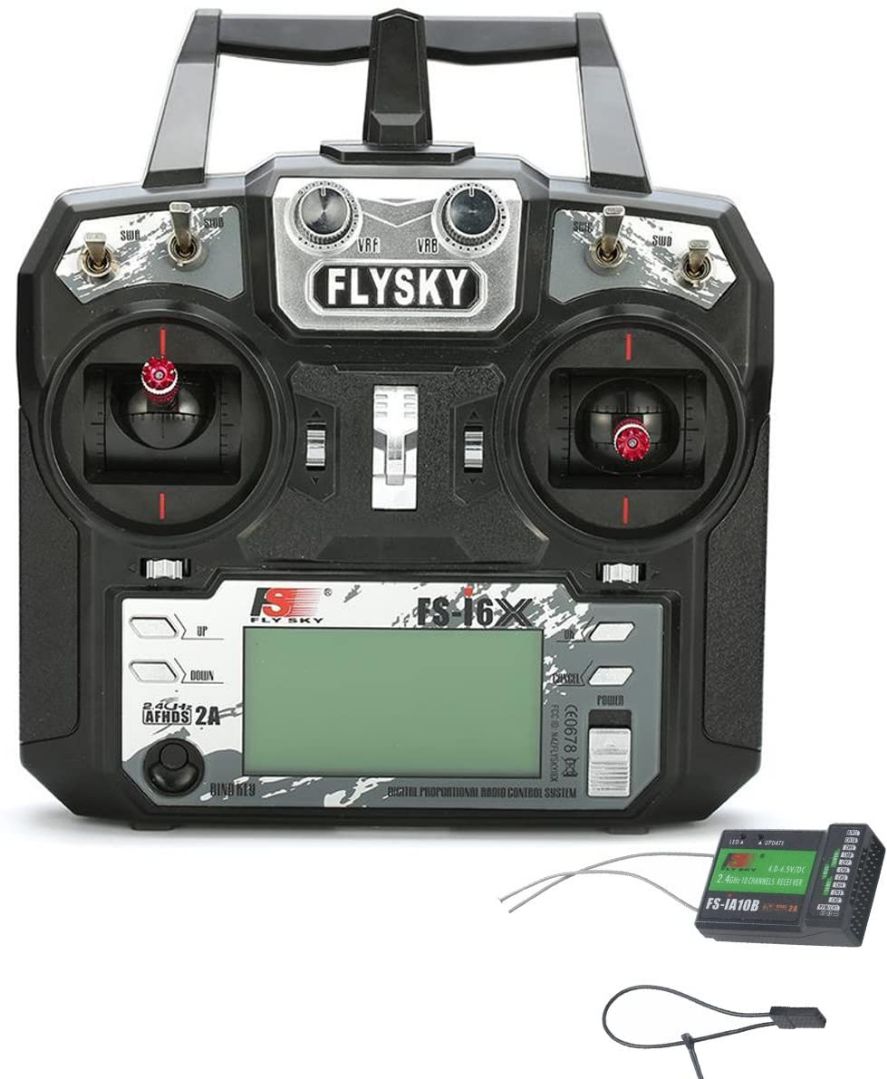 Flysky i6X 2.4Ghz 10 Channel Dual Stick Radio with LCD and FS-iA6B 6 Channel Receiver