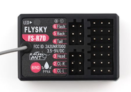 Flysky 2.4Ghz 7 Ch. Receiver w/ ANT (2 way, external antenna)