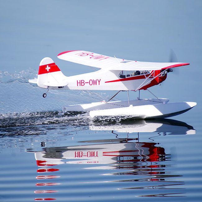 FMS Piper J-3 Cub w/Floats 1400mm V4 PNP w/Reflex