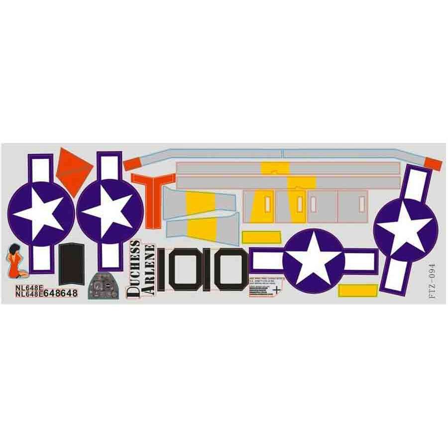 FMS Decal: P51D Red Tail 1400mm