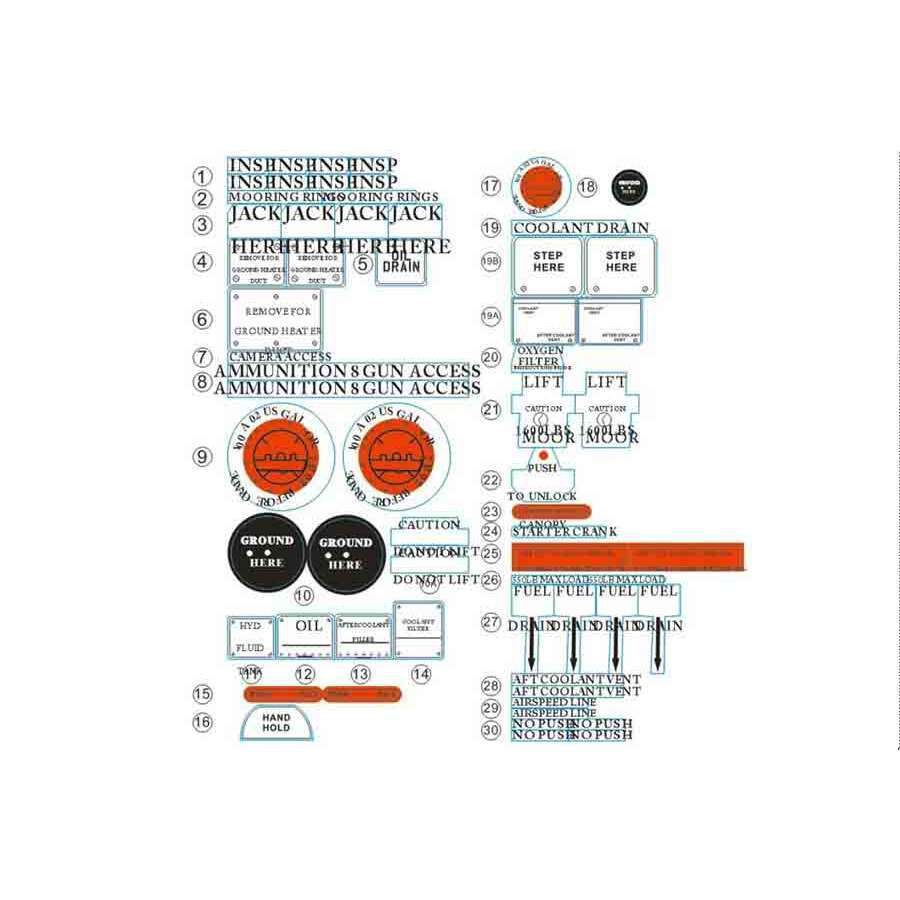 FMS Detailed Decal: P51D 1400mm