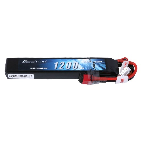 Gens Ace - 337 - Airsoft 1200mAh 3S1P 11.1V 25C LiPo Deans Plug 125x21x17.5mm