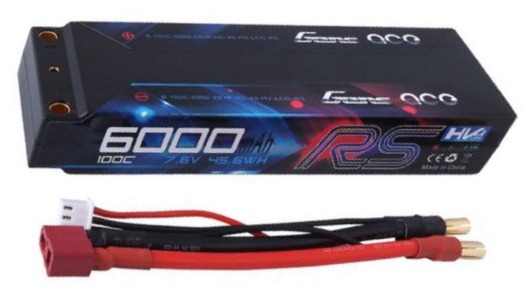 Gens Ace - 368 - 6000mAh 2S1P 7.6v 100C LiPo Hard Case 140x47x22.5mm