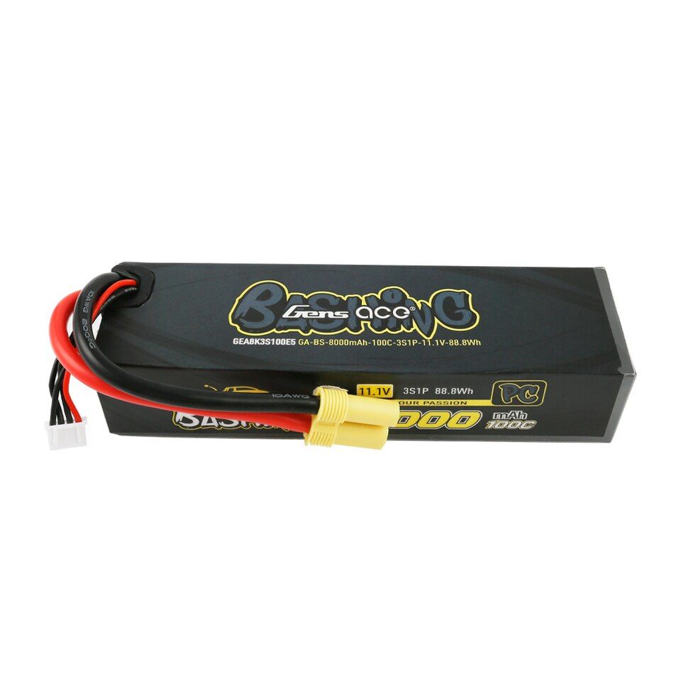 Gens Ace - 1008 - 8000mAh 3S1P 11.1V 100C LiPo Hard Case 157x45x34mm