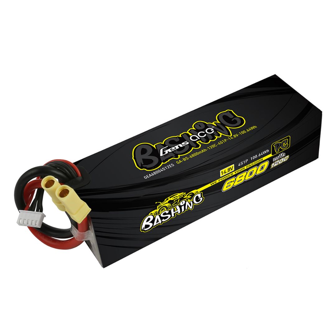 Gens Ace - 1030 - 6800mAh 4S1P 14.8v 120C LiPo EC5 Plug Hard Case 157x48x41mm