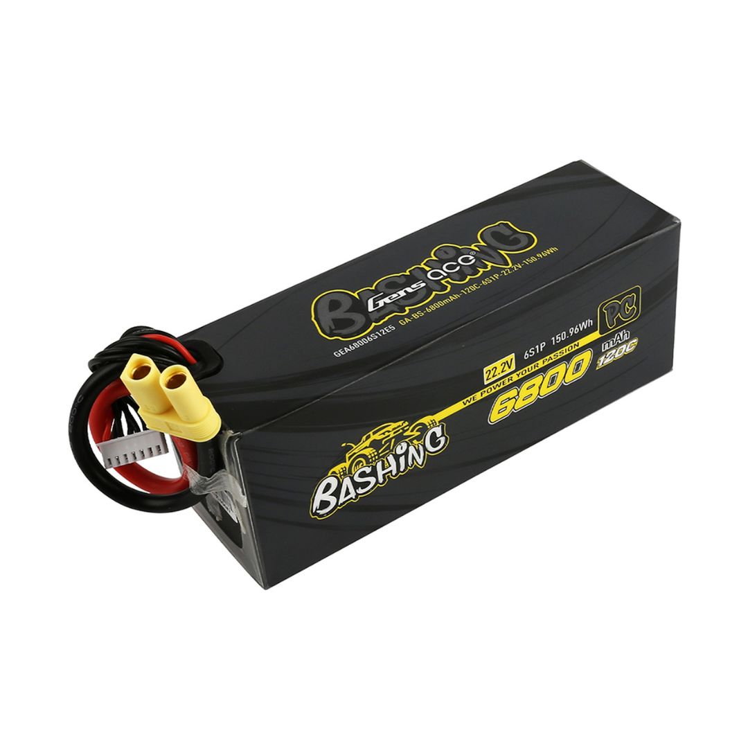 Gens Ace - 1031 - 6800mAh 6S1P 22.2v 120C LiPo EC5 Plug Hard Case 157x49x60mm