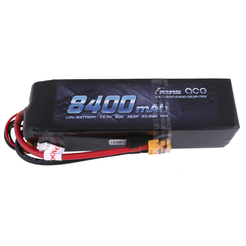Gens Ace - 277 - 8400mAh 11.1V 50C 3S2P LiPo XT60 Plug Soft Case 155.5x43x43mm