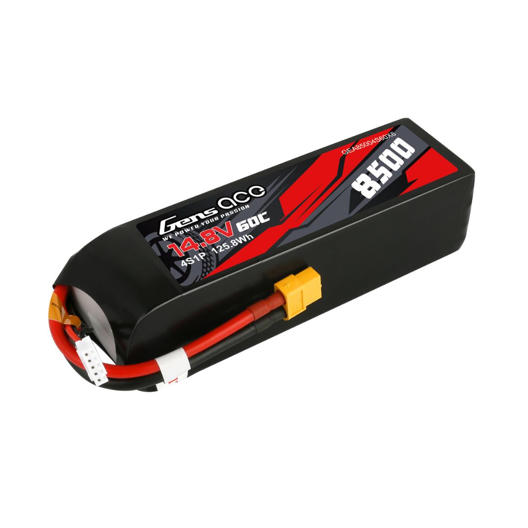 Gens Ace - 1111 - 8500mAh 14.8V 60C 4S1P LiPo Battery Pack with XT60 155x48x43mm