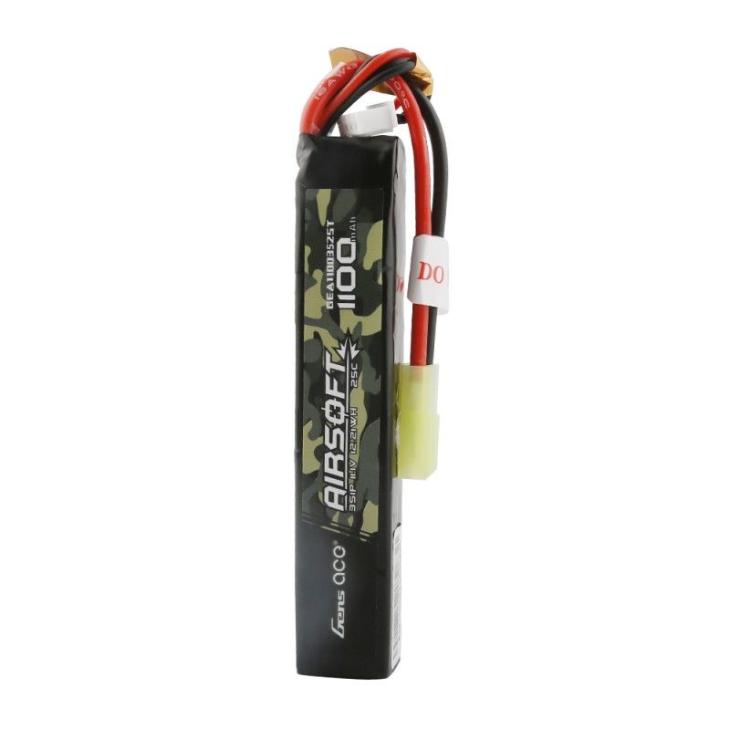 Gens Ace Airsoft 1100mAh 3S1P 11.1V 25C LiPo Tamiya Plug