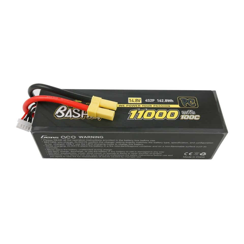 Gens Ace - 1007 - Bashing 11000mAh 4S2P 14.8V 100C LiPo EC5 Plug 178x51x51mm