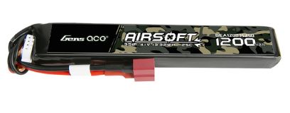 Gens Ace - 1425 - 1200mAh 3S1P 11.1V 25C Airsoft Gun Battery with Dean Plug-New Packaging