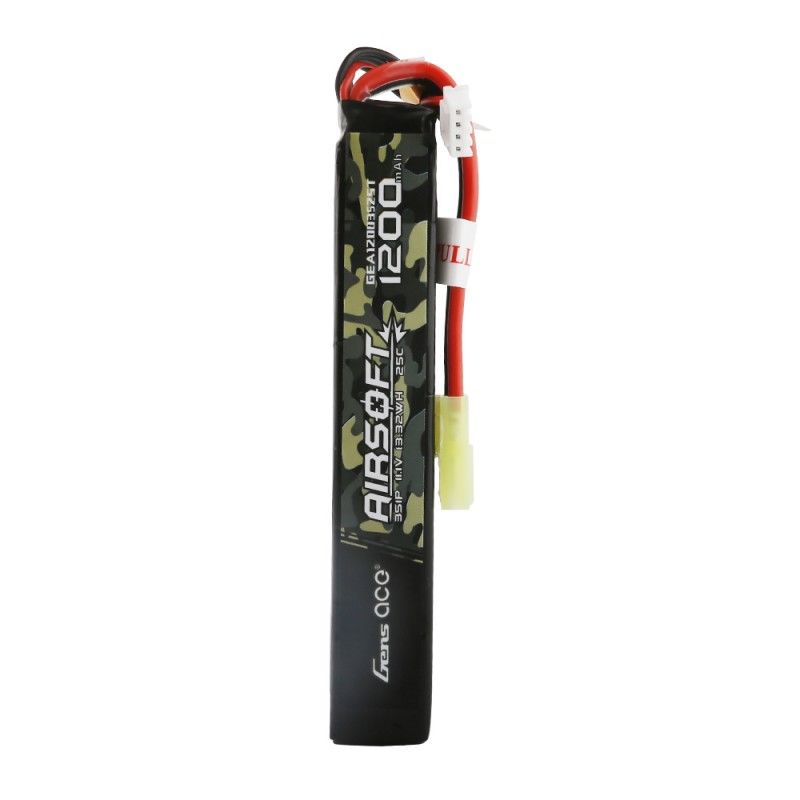 Gens Ace - 892 - Airsoft 1200mAh 3S1P 11.1V 25C LiPo Tamiya Plug 126x20.5x18mm