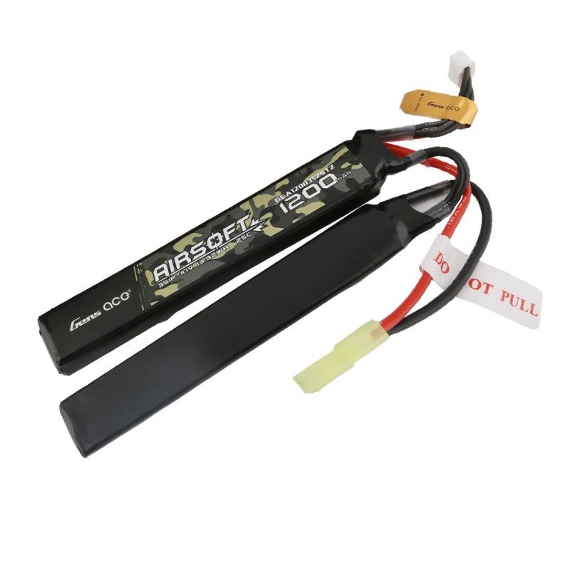 Gens Ace Airsoft 1200mAh 3S1P 11.1V 25C 2X LiPo Tamiya Plug - Click Image to Close