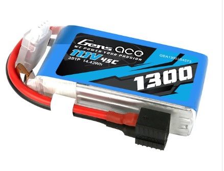 Gens Ace 1300mAh 3S 11.1V 45C LiPo Battery Pack