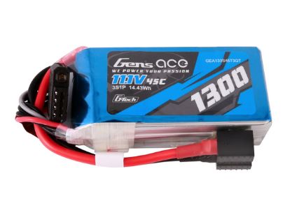 Gens Ace G-Tech 1300mAh 3S 11.1V 45C LiPo Universal Plug