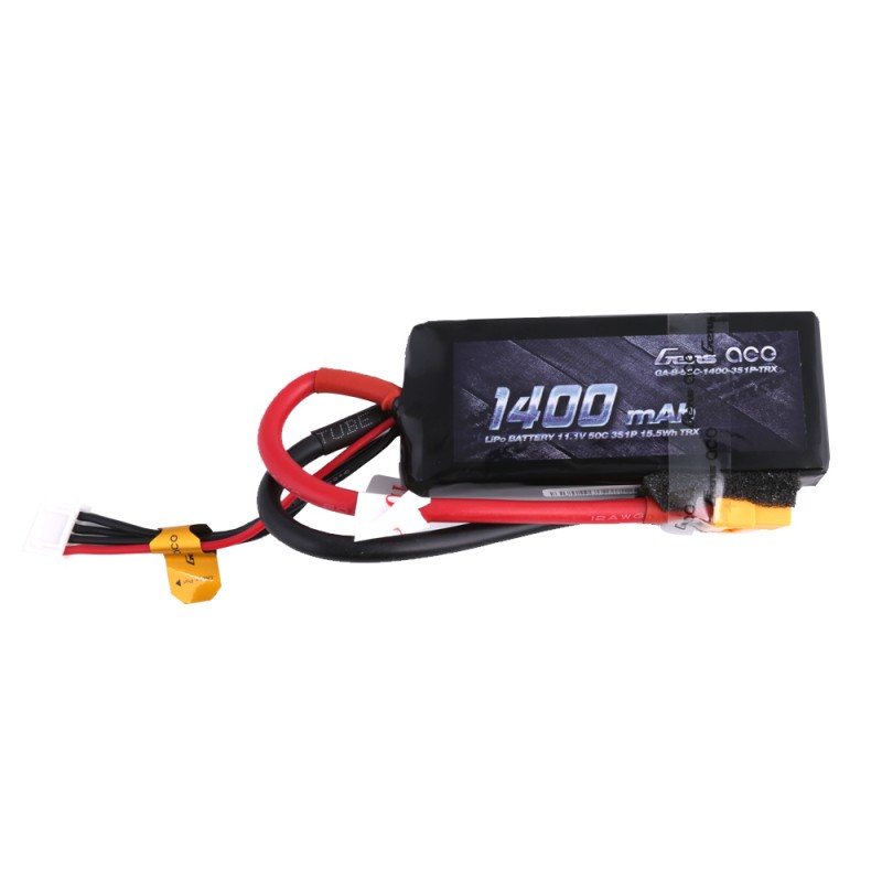 Gens Ace - 195 - 1400mAh 3S1P 11.1v 50C LiPo XT60 Plug Soft Case 85x35x19.5mm