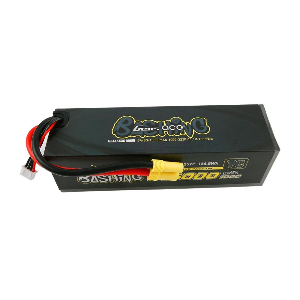 Gens Ace Bashing 15000mAh 3S2P 11.1V 100C LiPo EC5 Plug - Click Image to Close