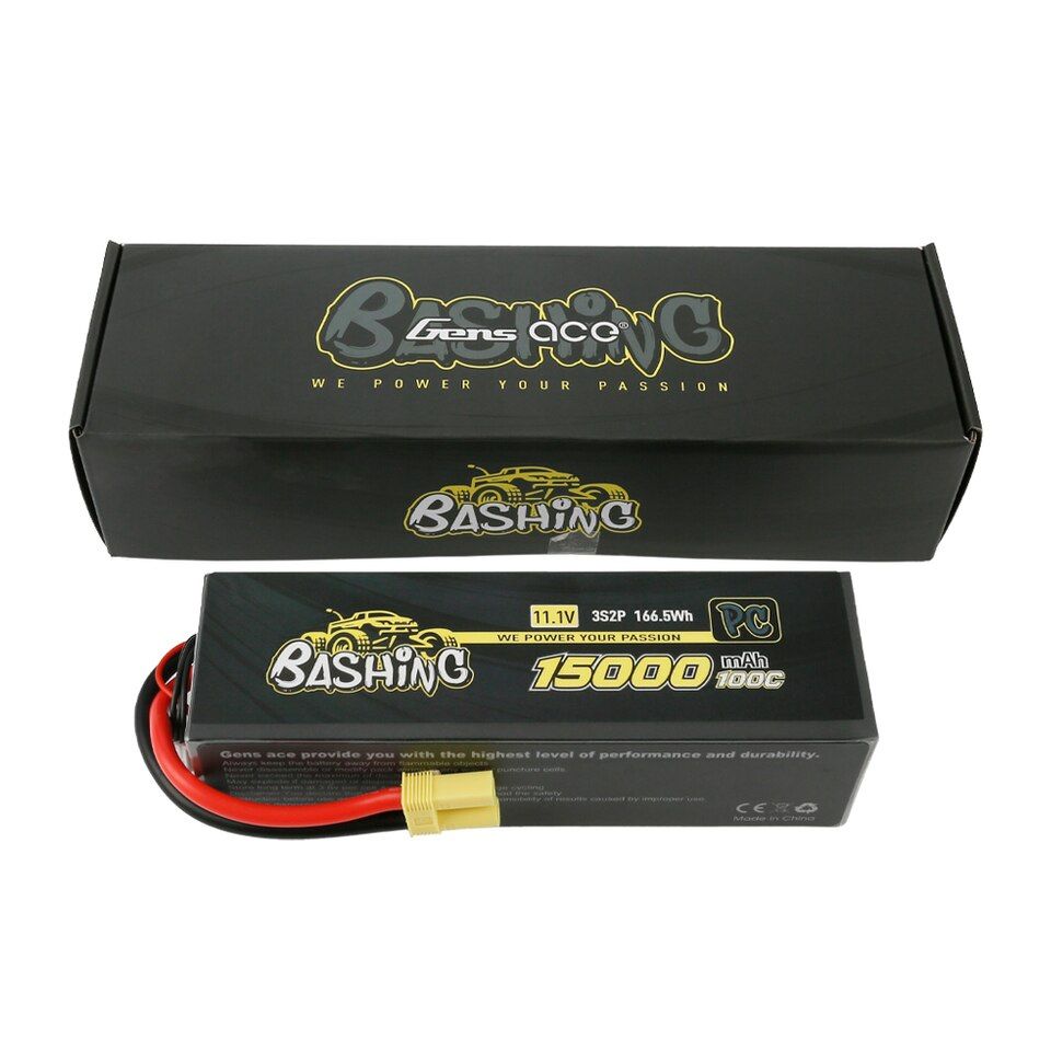 Gens Ace Bashing 15000mAh 3S2P 11.1V 100C LiPo EC5 Plug