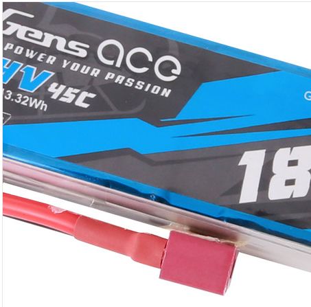 Gens Ace G-Tech 1800mAh 2S 7.4V 45C LiPo Deans Plug