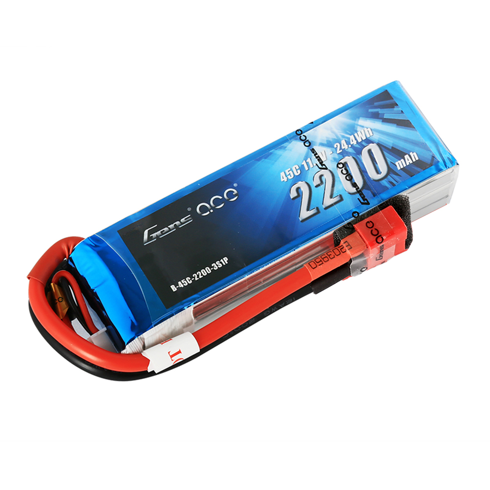 Gens Ace - 012 - 2200mAh 3S1P 11.1V 45C LiPo Deans Plug Soft Case 106x34x26mm