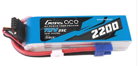 Gens Ace G-Tech 2200mAh 3S 11.1V 60C LiPo EC3 Plug