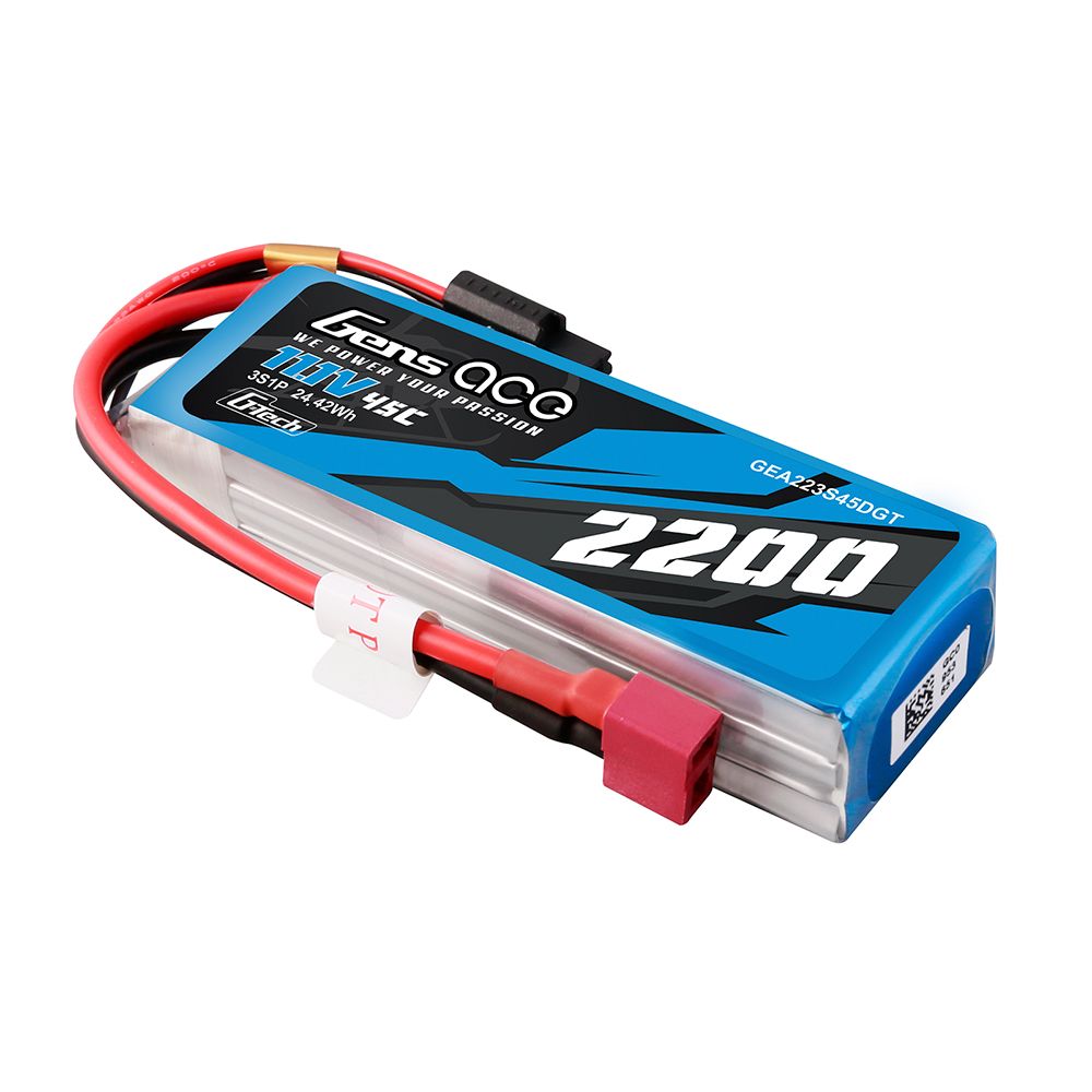 Gens Ace G-Tech 2200mAh 4S1P 14.8V 45C Lipo With Deans Plug