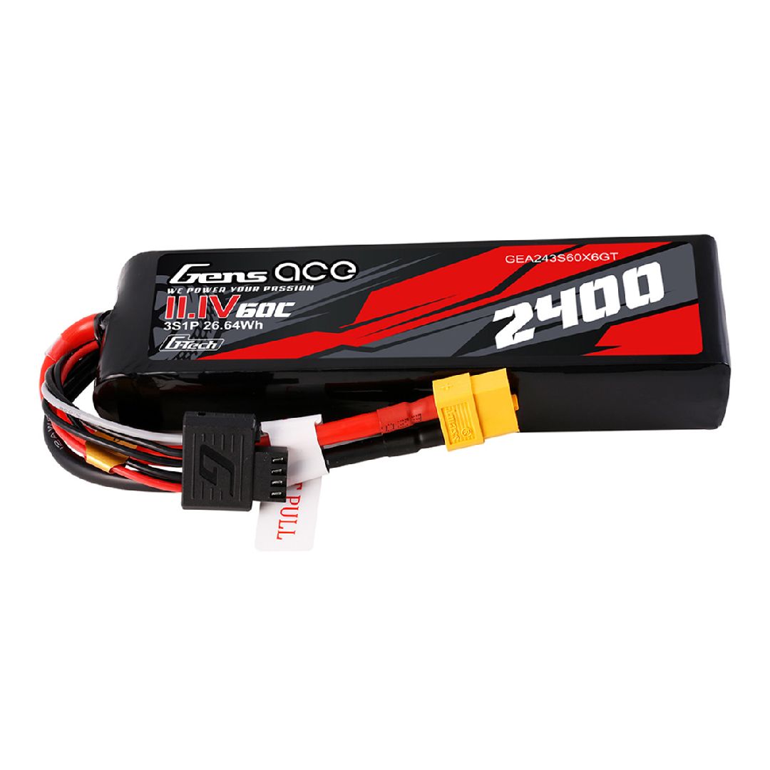 Gens Ace G-Tech 2400mAh 3S1P 11.1V 60C Lipo Pack w/ XT60