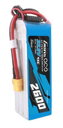 Gens Ace G-Tech 2600mAh 6S 22.2V 45C LiPo XT60 Plug